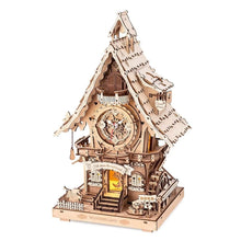 Carica l'immagine nel visualizzatore di Gallery, Puzzle 3D - Orologio a cucù (colore legno)