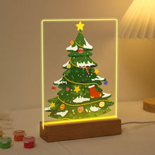 Carica l&#39;immagine nel visualizzatore di Gallery, Dipingere con i numeri - Supporto in legno con Luce LED 15x20cm - Albero di Natale