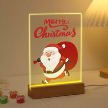 Carica l&#39;immagine nel visualizzatore di Gallery, Dipingere con i numeri - Supporto in legno con Luce LED 15x20cm - Babbo Natale 07