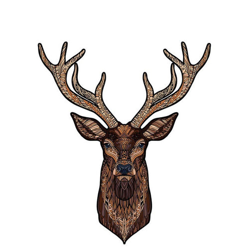 Puzzle 2D in legno - Busto di cervo