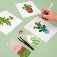 Carica l&#39;immagine nel visualizzatore di Gallery, Mini Set Diamond Painting 15x20cm (4 pezzi) - Gioielli del Giardino: Mini Succulente