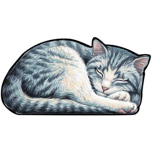 Puzzle 2D in legno - Gattino Assonnato