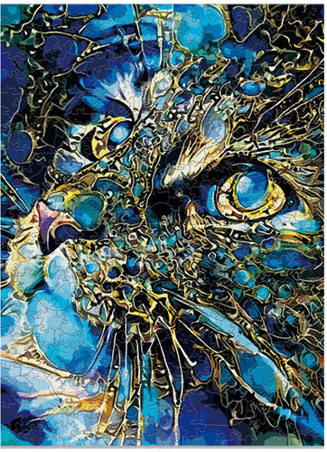 Puzzle 2D in legno - Sguardo del Gatto