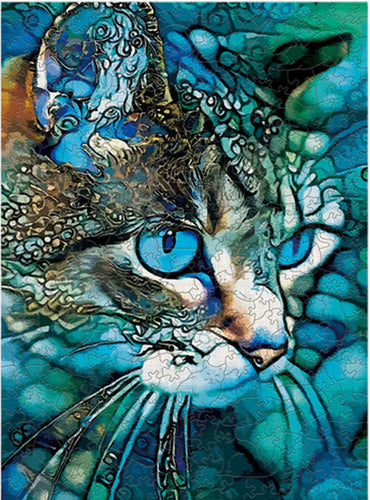 Puzzle 2D in legno - Occhi di Gatto