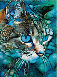 Puzzle 2D in legno - Occhi di Gatto