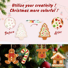 Carica l&#39;immagine nel visualizzatore di Gallery, Decorazioni Natalizie da Dipingere con i Numeri - Kit Biscotti di Pan di Zenzero per le Feste