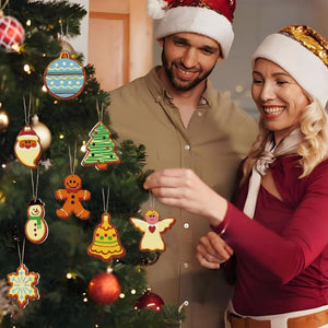 Decorazioni Natalizie da Dipingere con i Numeri - Kit Pupazzo di Neve Angelo Albero