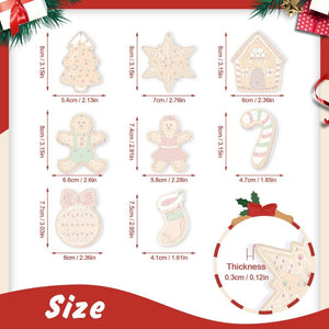 Decorazioni Natalizie da Dipingere con i Numeri - Kit Bastoncini di Zucchero e Pan di Zenzero