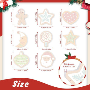 Decorazioni Natalizie da Dipingere con i Numeri - Kit Luna Stella Cuore