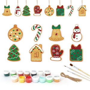 Decorazioni Natalizie da Dipingere con i Numeri - Kit Natalizio