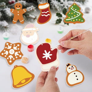 Decorazioni Natalizie da Dipingere con i Numeri - Kit Calza della Befana e Babbo Natale