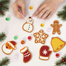 Carica l&#39;immagine nel visualizzatore di Gallery, Decorazioni Natalizie da Dipingere con i Numeri - Kit Calza della Befana e Babbo Natale