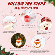 Carica l&#39;immagine nel visualizzatore di Gallery, Decorazioni Natalizie da Dipingere con i Numeri - Kit Calza della Befana e Babbo Natale