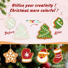 Carica l&#39;immagine nel visualizzatore di Gallery, Decorazioni Natalizie da Dipingere con i Numeri - Kit Calza della Befana e Babbo Natale