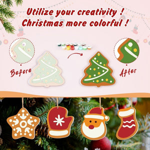 Decorazioni Natalizie da Dipingere con i Numeri - Kit Calza della Befana e Babbo Natale