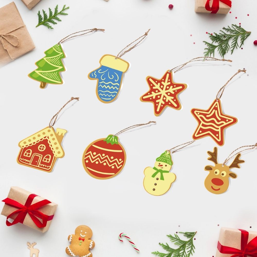 Decorazioni Natalizie da Dipingere con i Numeri - Kit Stella Casa Renna Albero Figured'Art