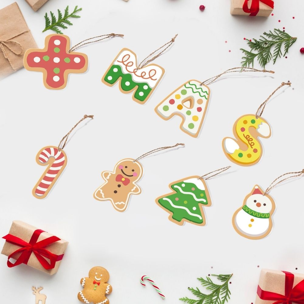 Decorazioni Natalizie da Dipingere con i Numeri - Kit Lettere XMAS Figured'Art