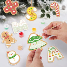 Carica l&#39;immagine nel visualizzatore di Gallery, Decorazioni Natalizie da Dipingere con i Numeri - Kit Lettere XMAS