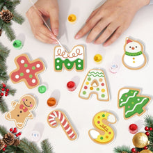 Carica l&#39;immagine nel visualizzatore di Gallery, Decorazioni Natalizie da Dipingere con i Numeri - Kit Lettere XMAS