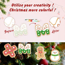 Carica l&#39;immagine nel visualizzatore di Gallery, Decorazioni Natalizie da Dipingere con i Numeri - Kit Lettere XMAS
