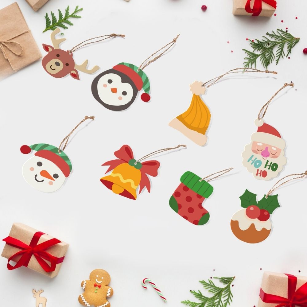 Decorazioni Natalizie da Dipingere con i Numeri - Kit Renna Babbo Natale Calza Figured'Art