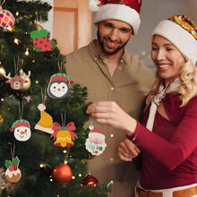 Carica l&#39;immagine nel visualizzatore di Gallery, Decorazioni Natalizie da Dipingere con i Numeri - Kit Renna Babbo Natale Calza