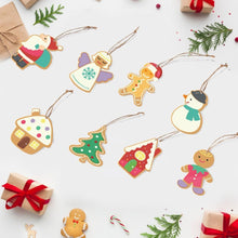 Carica l&#39;immagine nel visualizzatore di Gallery, Decorazioni Natalizie da Dipingere con i Numeri - Kit Babbo Natale Pupazzo di Neve Figured&#39;Art
