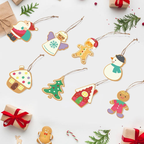 Decorazioni Natalizie da Dipingere con i Numeri - Kit Babbo Natale Pupazzo di Neve Figured'Art