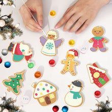 Carica l&#39;immagine nel visualizzatore di Gallery, Decorazioni Natalizie da Dipingere con i Numeri - Kit Babbo Natale Pupazzo di Neve