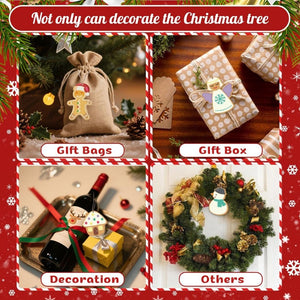 Decorazioni Natalizie da Dipingere con i Numeri - Kit Babbo Natale Pupazzo di Neve