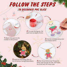 Carica l&#39;immagine nel visualizzatore di Gallery, Decorazioni Natalizie da Dipingere con i Numeri - Kit Babbo Natale Pupazzo di Neve