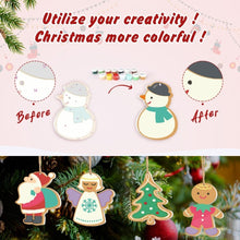 Carica l&#39;immagine nel visualizzatore di Gallery, Decorazioni Natalizie da Dipingere con i Numeri - Kit Babbo Natale Pupazzo di Neve
