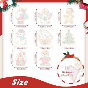 Decorazioni Natalizie da Dipingere con i Numeri - Kit Babbo Natale Pupazzo di Neve