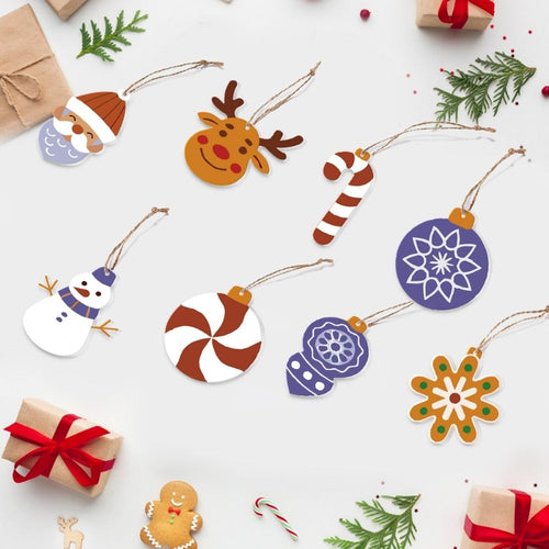 Decorazioni Natalizie da Dipingere con i Numeri - Kit Fiocchi di Neve Palline Figured'Art