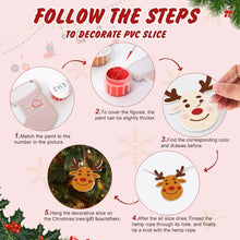 Carica l&#39;immagine nel visualizzatore di Gallery, Decorazioni Natalizie da Dipingere con i Numeri - Kit Fiocchi di Neve Palline