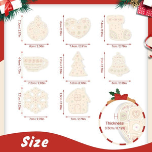 Decorazioni Natalizie da Dipingere con i Numeri - Kit Campana Calza Fiocco di Neve