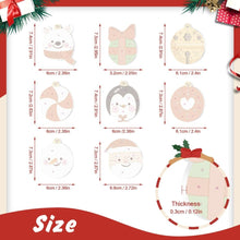 Carica l&#39;immagine nel visualizzatore di Gallery, Decorazioni Natalizie da Dipingere con i Numeri - Kit Orso Polare Pinguino Babbo Natale