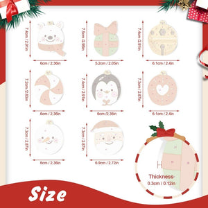 Decorazioni Natalizie da Dipingere con i Numeri - Kit Orso Polare Pinguino Babbo Natale