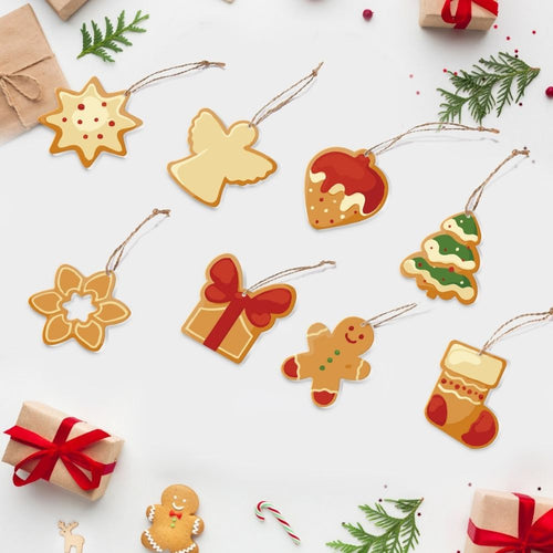 Decorazioni Natalizie da Dipingere con i Numeri - Kit Stella Albero Regalo Pan di Zenzero Figured'Art