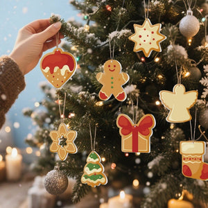 Decorazioni Natalizie da Dipingere con i Numeri - Kit Stella Albero Regalo Pan di Zenzero