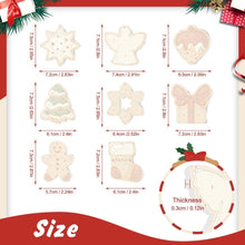 Carica l&#39;immagine nel visualizzatore di Gallery, Decorazioni Natalizie da Dipingere con i Numeri - Kit Stella Albero Regalo Pan di Zenzero