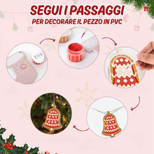 Carica l'immagine nel visualizzatore di Gallery, Decorazioni Natalizie da Dipingere con i Numeri - Kit Dolcetti di Pan di Zenzero &amp; Fiocchi di Neve