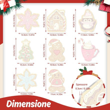 Carica l'immagine nel visualizzatore di Gallery, Decorazioni Natalizie da Dipingere con i Numeri - Kit Regali &amp; Allegria delle Feste