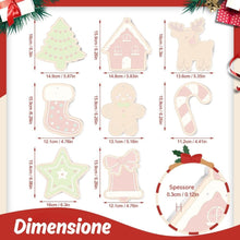 Carica l'immagine nel visualizzatore di Gallery, Decorazioni Natalizie da Dipingere con i Numeri - Kit Dolcetti alla Menta