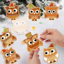 Carica l'immagine nel visualizzatore di Gallery, Decorazioni Natalizie da Dipingere con i Numeri - Kit Amici della Foresta di Natale