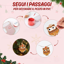 Carica l'immagine nel visualizzatore di Gallery, Decorazioni Natalizie da Dipingere con i Numeri - Kit Amici della Foresta di Natale