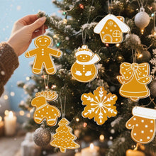 Carica l'immagine nel visualizzatore di Gallery, Decorazioni Natalizie da Dipingere con i Numeri - Kit Biscotti delle Feste