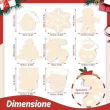Carica l'immagine nel visualizzatore di Gallery, Decorazioni Natalizie da Dipingere con i Numeri - Kit Biscotti delle Feste