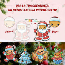 Carica l'immagine nel visualizzatore di Gallery, Decorazioni Natalizie da Dipingere con i Numeri - Kit Parata di Biscotti di Babbo Natale