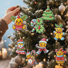 Carica l'immagine nel visualizzatore di Gallery, Decorazioni Natalizie da Dipingere con i Numeri - Kit Ghirlanda di Bacche di Agrifoglio